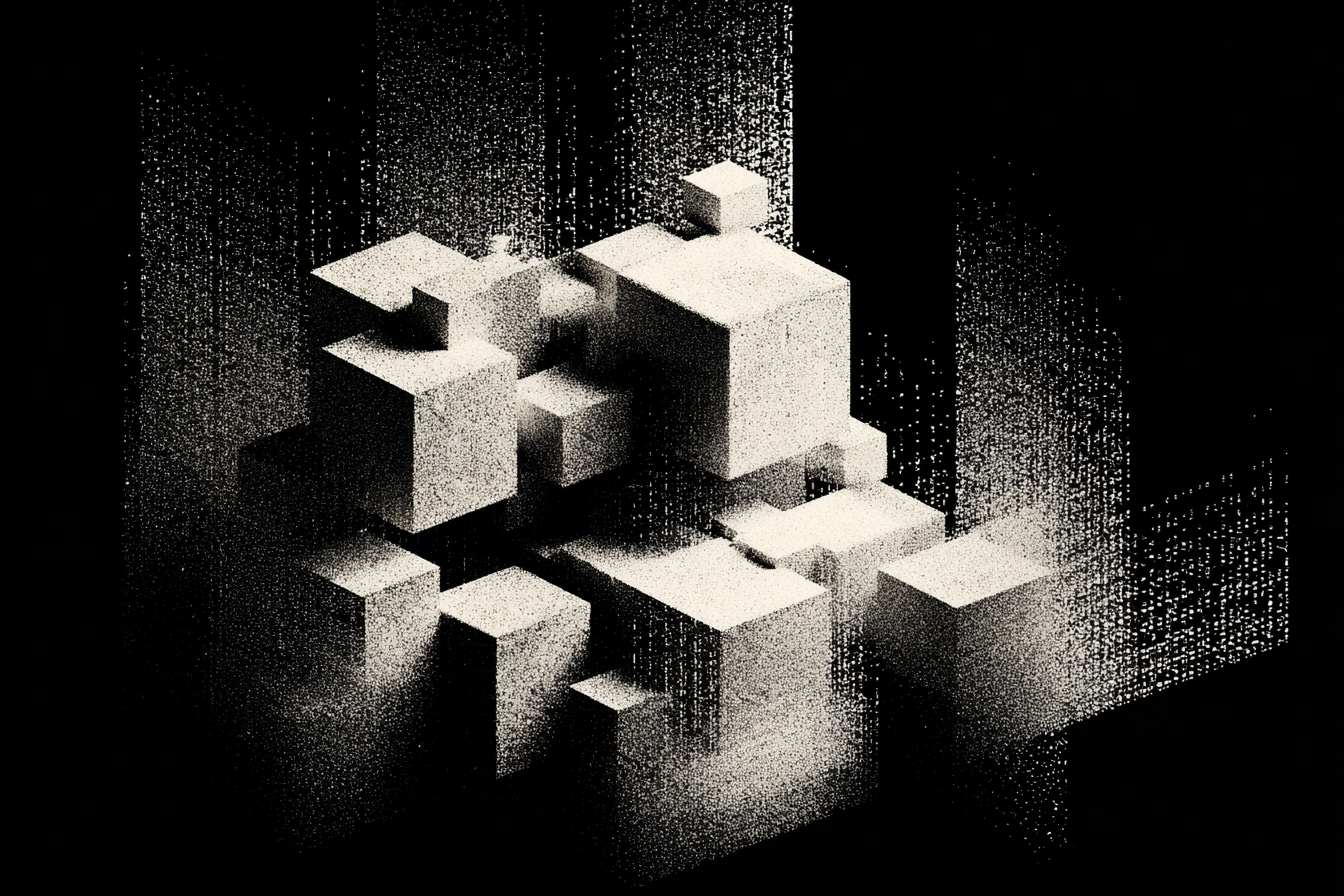 Dotted cube illustration for xTerminal